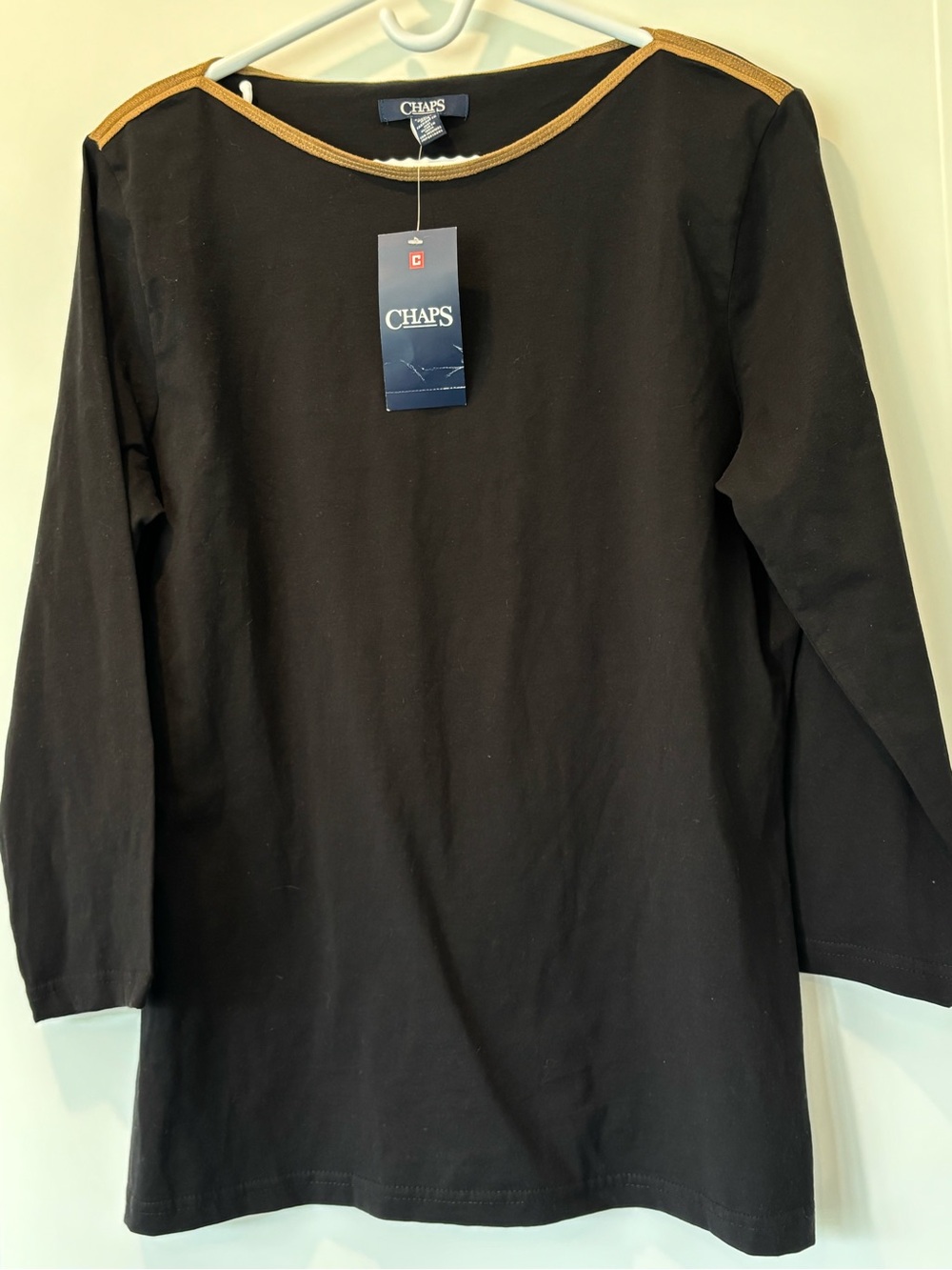 NWT Chaps cotton blend 3/4 sleeve tshirt